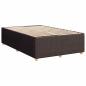 Preview: Bettgestell ohne Matratze Dunkelbraun 120x200 cm Stoff