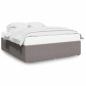 Preview: ARDEBO.de - Bettgestell ohne Matratze Taupe 200x200 cm Stoff