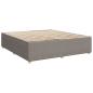 Preview: Bettgestell ohne Matratze Taupe 200x200 cm Stoff