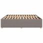 Preview: Bettgestell ohne Matratze Taupe 200x200 cm Stoff