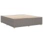 Preview: Bettgestell ohne Matratze Taupe 200x200 cm Stoff