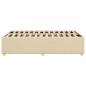 Preview: Bettgestell ohne Matratze Creme 120x200 cm Stoff