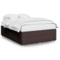 Preview: Bettgestell ohne Matratze Dunkelbraun 140x190 cm Stoff