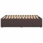 Preview: Bettgestell ohne Matratze Dunkelbraun 140x190 cm Stoff