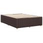 Preview: Bettgestell ohne Matratze Dunkelbraun 140x190 cm Stoff
