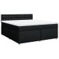 Preview: Boxspringbett mit Matratze Schwarz 180x200 cm Stoff