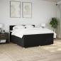 Preview: Boxspringbett mit Matratze Schwarz 180x200 cm Stoff
