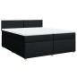 Preview: Boxspringbett mit Matratze Schwarz 200x200 cm Stoff