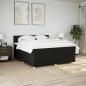 Preview: Boxspringbett mit Matratze Schwarz 200x200 cm Stoff