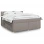 Preview: ARDEBO.de - Boxspringbett mit Matratze Taupe 180x200 cm Stoff