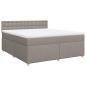 Preview: Boxspringbett mit Matratze Taupe 180x200 cm Stoff