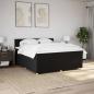 Preview: Boxspringbett mit Matratze Schwarz 180x200 cm Stoff
