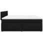 Preview: Boxspringbett mit Matratze Schwarz 180x200 cm Stoff