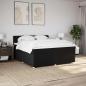 Preview: Boxspringbett mit Matratze Schwarz 200x200 cm Stoff