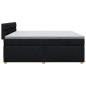 Preview: Boxspringbett mit Matratze Schwarz 200x200 cm Stoff