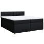 Preview: Boxspringbett mit Matratze Schwarz 200x200 cm Stoff
