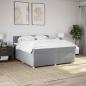 Preview: Boxspringbett mit Matratze Hellgrau 200x200 cm Stoff