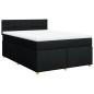 Preview: Boxspringbett mit Matratze Schwarz 140x200 cm Stoff