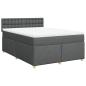 Preview: Boxspringbett mit Matratze Dunkelgrau 140x190 cm Stoff