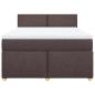 Preview: Boxspringbett mit Matratze Dunkelbraun 140x200 cm Stoff