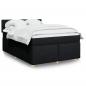 Preview: ARDEBO.de - Boxspringbett mit Matratze Schwarz 160x200 cm Stoff