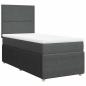 Preview: Boxspringbett mit Matratze Dunkelgrau 90x190 cm Stoff