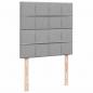 Preview: Boxspringbett mit Matratze Hellgrau 90x190 cm Stoff