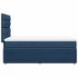 Preview: Boxspringbett mit Matratze Blau 90x190 cm Stoff