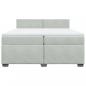 Preview: Boxspringbett mit Matratze Hellgrau 200x200 cm Samt