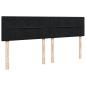 Preview: Boxspringbett mit Matratze Schwarz 200x200 cm Samt