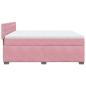 Preview: Boxspringbett mit Matratze Rosa 200x200 cm Samt