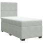 Preview: Boxspringbett mit Matratze Hellgrau 90x200 cm Samt