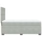 Preview: Boxspringbett mit Matratze Hellgrau 90x200 cm Samt