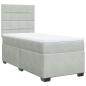 Preview: Boxspringbett mit Matratze Hellgrau 90x200 cm Samt