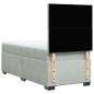 Preview: Boxspringbett mit Matratze Hellgrau 90x200 cm Samt