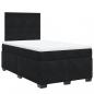 Preview: Boxspringbett mit Matratze Schwarz 120x200 cm Samt