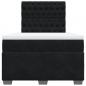 Preview: Boxspringbett mit Matratze Schwarz 120x200 cm Samt