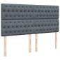 Preview: Boxspringbett mit Matratze Dunkelgrau 200x200 cm Samt