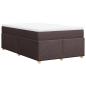 Preview: Boxspringbett mit Matratze Dunkelbraun 120x190 cm Stoff