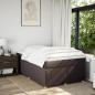 Preview: Boxspringbett mit Matratze Dunkelbraun 120x190 cm Stoff