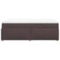 Preview: Boxspringbett mit Matratze Dunkelbraun 120x190 cm Stoff