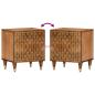 Preview: Nachttische 2 Stk. 40x33x46 cm Massivholz Mango