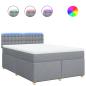 Preview: Boxspringbett mit Matratze Hellgrau 160x200 cm Stoff