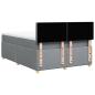 Preview: Boxspringbett mit Matratze Hellgrau 160x200 cm Stoff