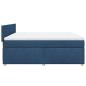 Preview: Boxspringbett mit Matratze Blau 180x200 cm Stoff