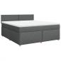 Preview: Boxspringbett mit Matratze Dunkelgrau 180x200 cm Stoff