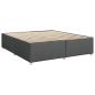 Preview: Boxspringbett mit Matratze Dunkelgrau 180x200 cm Stoff