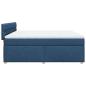Preview: Boxspringbett mit Matratze Blau 180x200 cm Stoff