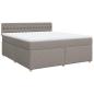 Preview: Boxspringbett mit Matratze Taupe 180x200 cm Stoff