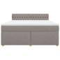 Preview: Boxspringbett mit Matratze Taupe 180x200 cm Stoff